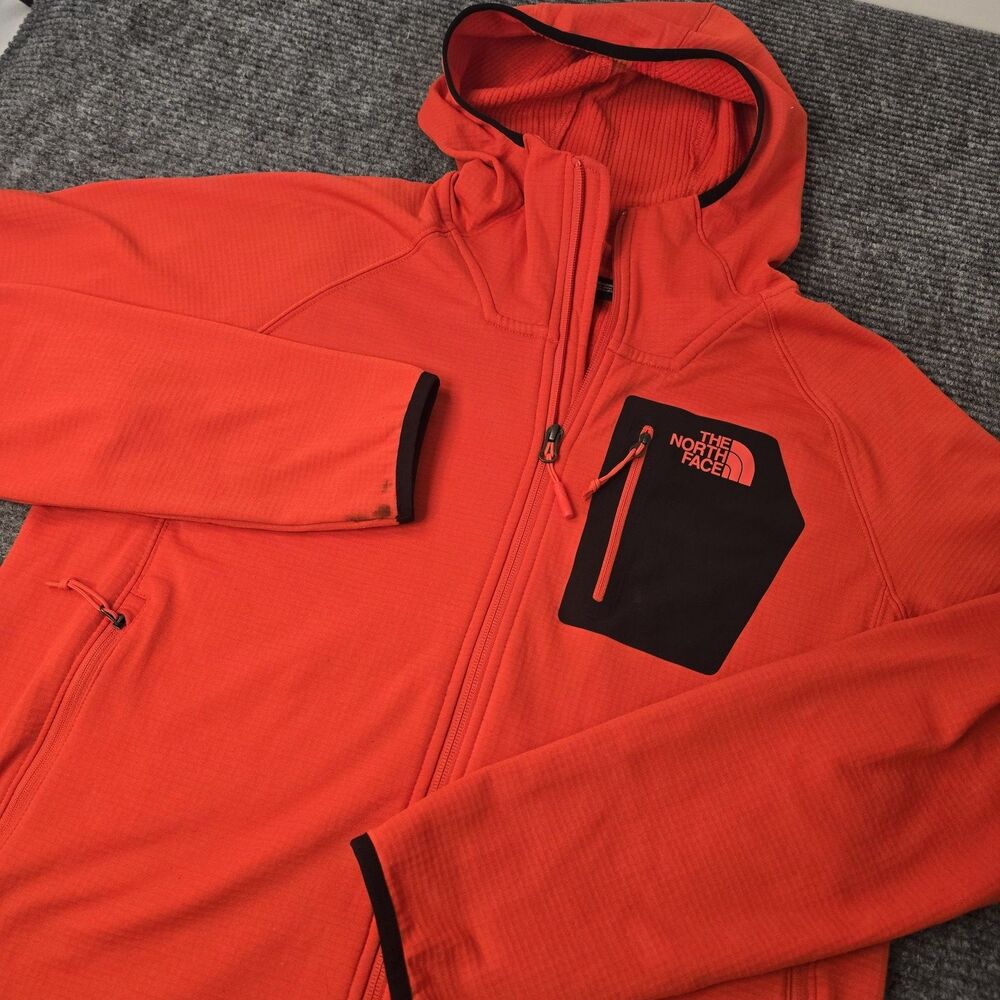 The North Face Men’s Thermal Light Full Zip Jacket Size Large Red/Orange READ